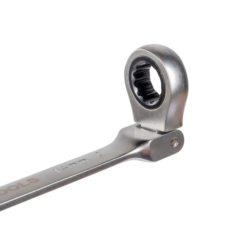 Набор гаечных комбинированных трещоточных ключей с шарниром КВТ НТКШ-6 (8–17 мм), 6 шт. (91950) купить в Урае