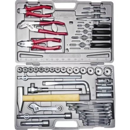 Набор слесарно-монтажного инструмента НИЗ &quot;АВТОМОБИЛИСТ-1&quot;, сталь 40Х, 1/2&quot;, в пластиковом кейсе, 42 предмета 27625-H42 купить в Урае