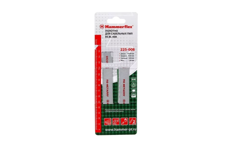 Полотно для сабельной пилы HAMMER 150мм, TPI 18, BIM, 2шт/уп (Flex 225-008) купить в Урае