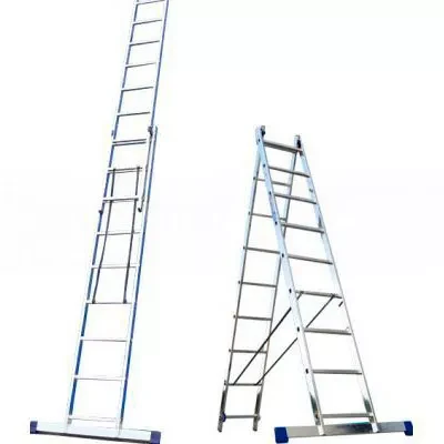 Лестница двухсекционная 2х12 RD212 RedVerg алюминиевая, h= 3,18-5,26 м, 12,6 кг купить в Урае