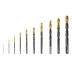 Набор сверл по металлу, 1-10 мм, HSS-Tin, Golden Tip, 10 шт Denzel 72316 купить в Урае