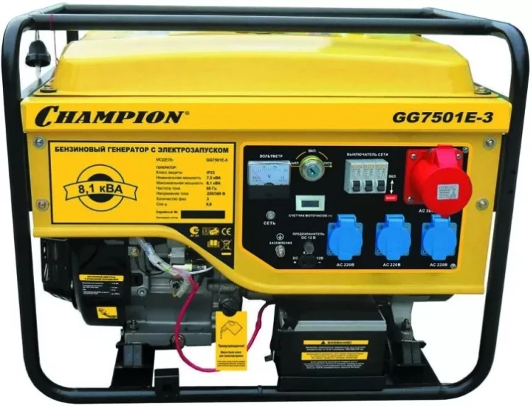 Генератор бензиновый CHAMPION GG7501E купить в Урае