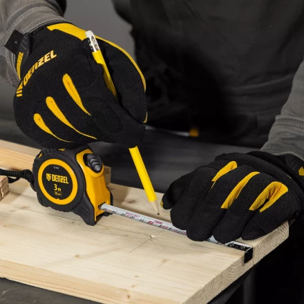 Рулетка Denzel 3м х 16мм, обрезиненный корпус, автоматическая фиксация, 31550 купить в Урае