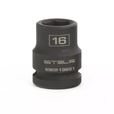 Головка ударная шестигранная 16 мм 1/2" CrMo Stels 13921