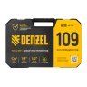 Набор инструментов Denzel 15814, 1/2", 1/4", CrV, S2, пластиковый кейс, 109 предметов купить в Урае