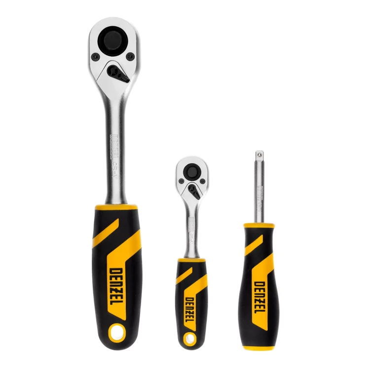 Набор инструментов Denzel 15814, 1/2", 1/4", CrV, S2, пластиковый кейс, 109 предметов купить в Урае