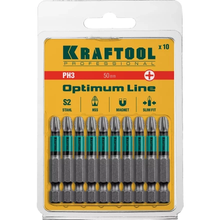 Биты KRAFTOOL OPTIMUM PH 26122-3-50-10 купить в Урае