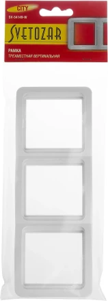 Панель СВЕТОЗАР &quot;ГАММА&quot; тройная вертикальная, цвет белый SV-54149-W купить в Урае