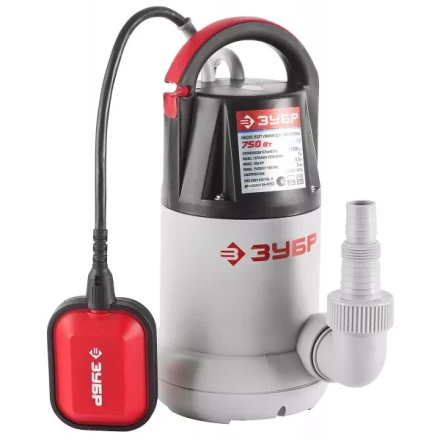 Насос ЗУБР погружной, дренажный, для чистой воды, напор 8,5 л, 250 л/мин, 750Вт ЗНПЧ-750 купить в Урае