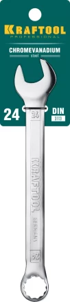 Ключи комбинированные KRAFTOOL, Cr-V, DIN 3113 27079-24 купить в Урае