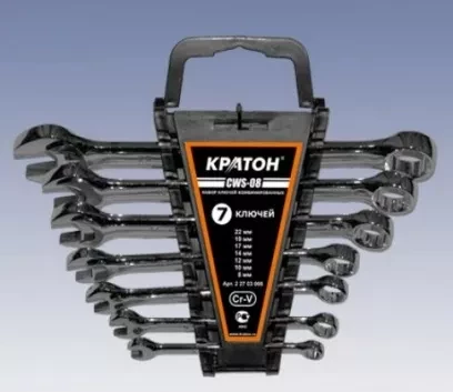 Набор ключей комбинированных Кратон CWS-08 7 пр. 2 27 03 008 купить в Урае