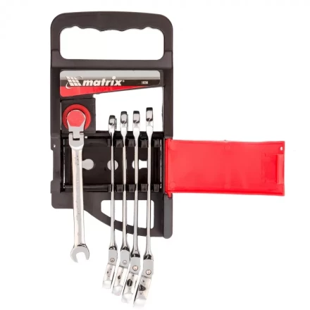 Набор ключей комбинированных Matrix трещоточных шарнирных 5 шт 14794 купить в Урае
