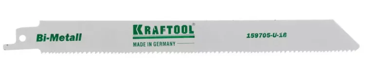 Полотно KRAFTOOL "INDUSTRIE QUALITAT", S1122VF, для эл/ножовки, Bi-Metall, по металлу, дереву, шаг 1,8-2,5мм, 180мм 159705-U-18 купить в Урае