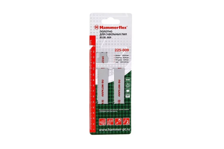 Полотно для сабельной пилы HAMMER 150мм, TPI 10-14, BIM, 1шт/уп (Flex 225-009) купить в Урае