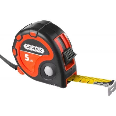 Рулетка MIRAX, 3 стопора, двухкомпонентный пластиковый корпус, 5мх19мм 34013-05-19 купить в Урае