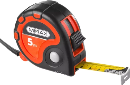 Рулетка MIRAX, 3 стопора, двухкомпонентный пластиковый корпус, 5мх19мм 34013-05-19 купить в Урае
