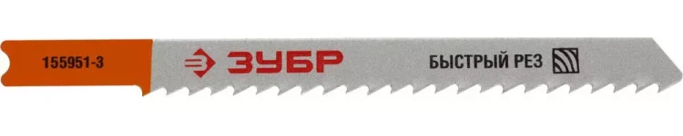 Полотна ЗУБР "ЭКСПЕРТ", U111C, для эл/лобзика, Cr-V, по пластику и дереву, US-хвостовик, шаг 3мм, 75мм, 2шт 155951-3_z01 купить в Урае