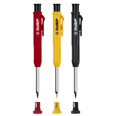 ЗУБР АСК набор: 18 сменных грифелей: 6ч + 6ж + 6к ( d 2,8 мм, HB), 3 автоматических карандаша (06312-H6) купить в Урае