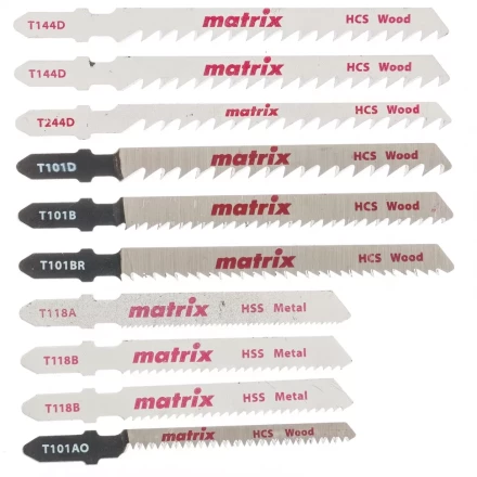 Набор полотен для электролобзика универсальный 10 шт T-SET1001 Matrix 78246 купить в Урае