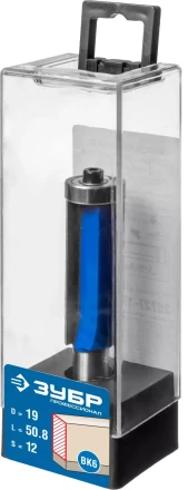 ЗУБР 19 x 50.8 мм, хвостовик 12 мм, фреза кромочная с нижним подшипником, Профессионал (28727-19-50.8-12) купить в Урае