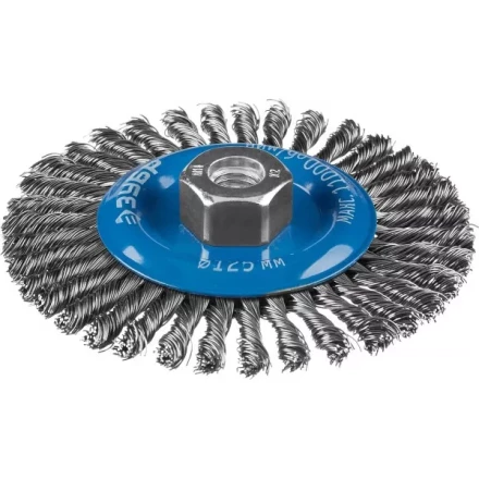 ЗУБР &quot;ПРОФЕССИОНАЛ&quot;. Щетка дисковая для УШМ, плетеные пучки стальной проволоки 0,5мм, 125ммхМ14 35192-125_z02 купить в Урае