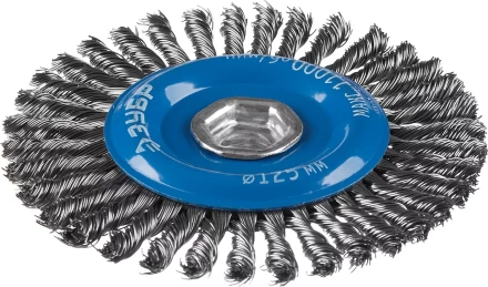 ЗУБР &quot;ПРОФЕССИОНАЛ&quot;. Щетка дисковая для УШМ, плетеные пучки стальной проволоки 0,5мм, 125ммхМ14 35192-125_z02 купить в Урае