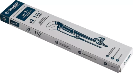 Ключ трубный рычажный ЗУБР &quot;ПРОФЕССИОНАЛ&quot;, тип &quot;S&quot;, изогнутые губки для труднодоступ мест, цельнокованный, Сr-V, № 2, 1,5&quot; 27336-2_z01 купить в Урае