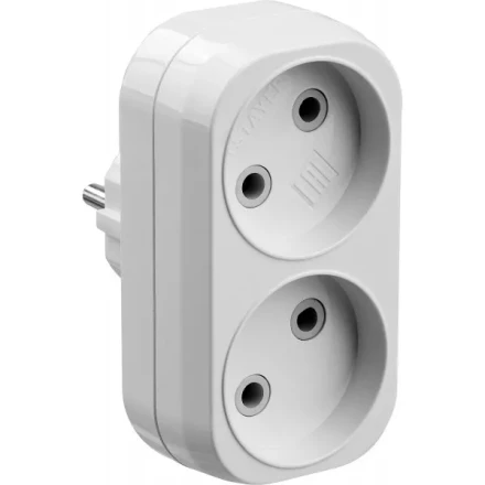 Разветвитель электрический MAXElectro, STAYER 55087-2, 2 гнезда, 10А/220В 55087-2 купить в Урае