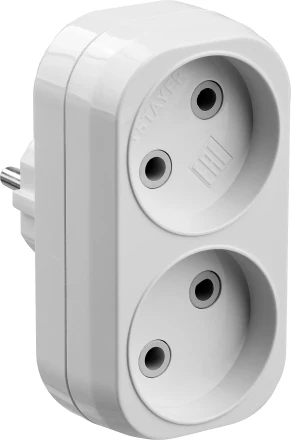 Разветвитель электрический MAXElectro, STAYER 55087-2, 2 гнезда, 10А/220В 55087-2 купить в Урае