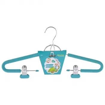 Вешалка для костюма с мягким противоскользящим покрытием 42 см бирюзовая ELFE 92925 купить в Урае