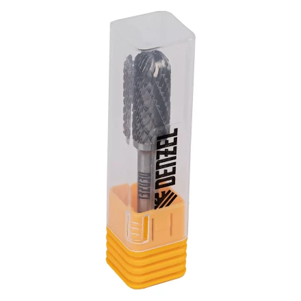 Борфреза по металлу твердосплавная Denzel, цилиндрическая закругленная, тип-С, 12 мм, 72019 купить в Урае