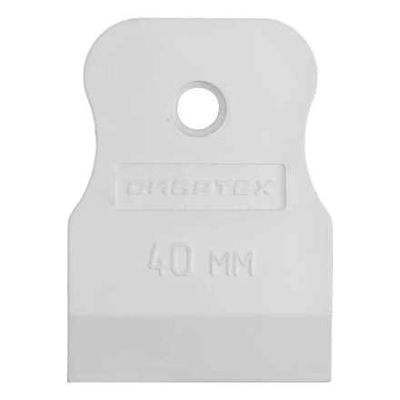 Шпатель, белая резина, 40 мм Россия Сибртех 85831 купить в Урае