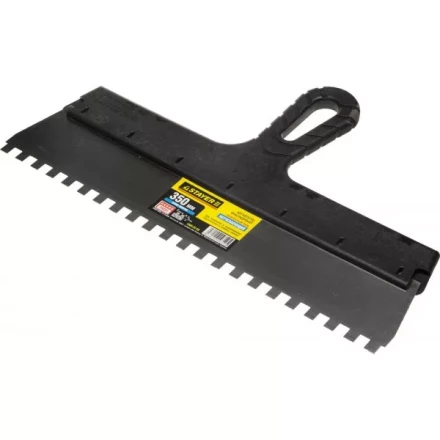 Шпатель STAYER &quot;PROFESSIONAL&quot; нержавеющий зубчатый с пластмассовой ручкой, 350мм, зуб 8х8мм 1009-35-08 купить в Урае