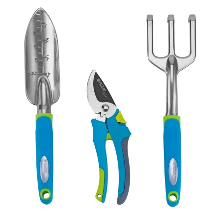 Набор садового инструмента с секатором Palisad 629018, алюминиевый цельнолитой, 3 предмета, LUXE купить в Урае