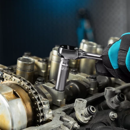 Ключ-трещотка 1/4&quot; Gross 14050, CrV, 120 зубьев, цельнометаллический, хром купить в Урае