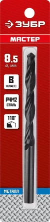 ЗУБР 8.5 х 117 мм, сталь Р4М2, класс В, сверло по металлу (29605-8.5) купить в Урае