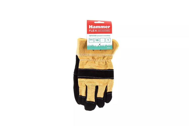 Спилковые перчатки повышенной прочности HAMMER 230-021 купить в Урае