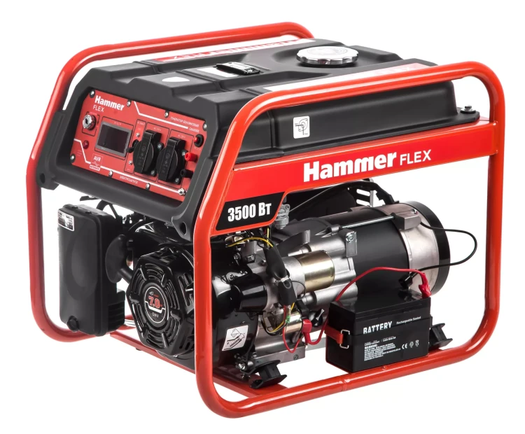Бензоэлектростанция Hammer Flex GN4000E с электрозапуском купить в Урае