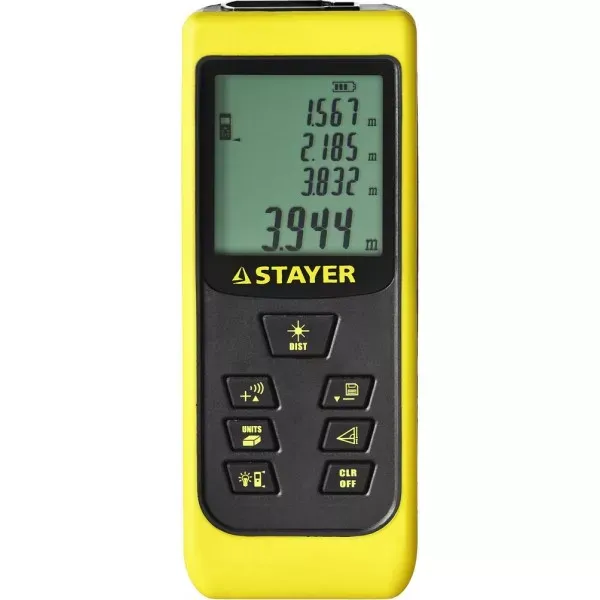 Дальномер STAYER "MASTER" MAX-Control лазерный, 2 точки отсчета, дальность 50м, точность 2мм 34957 купить в Урае