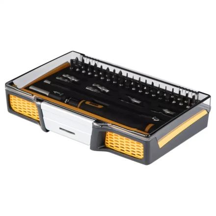 Отвертка с набором бит и торцевых головок для точных работ Denzel 7711599, гибкий привод, 48 шт, CrMo купить в Урае