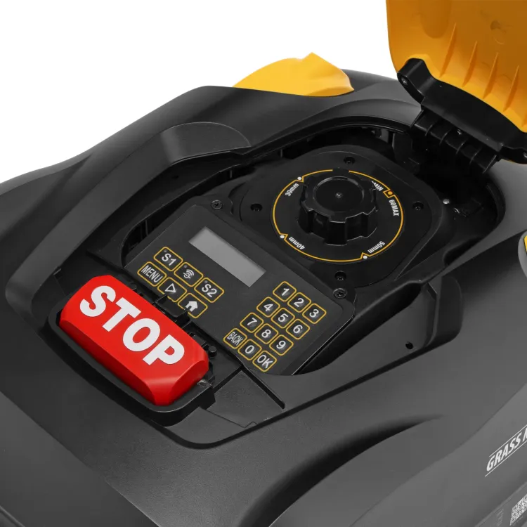 Робот-газонокосилка Grass Master 1000, ультразвуковой датчик, 3 Ач, LCD дисплей, Wi-Fi // Denzel купить в Урае