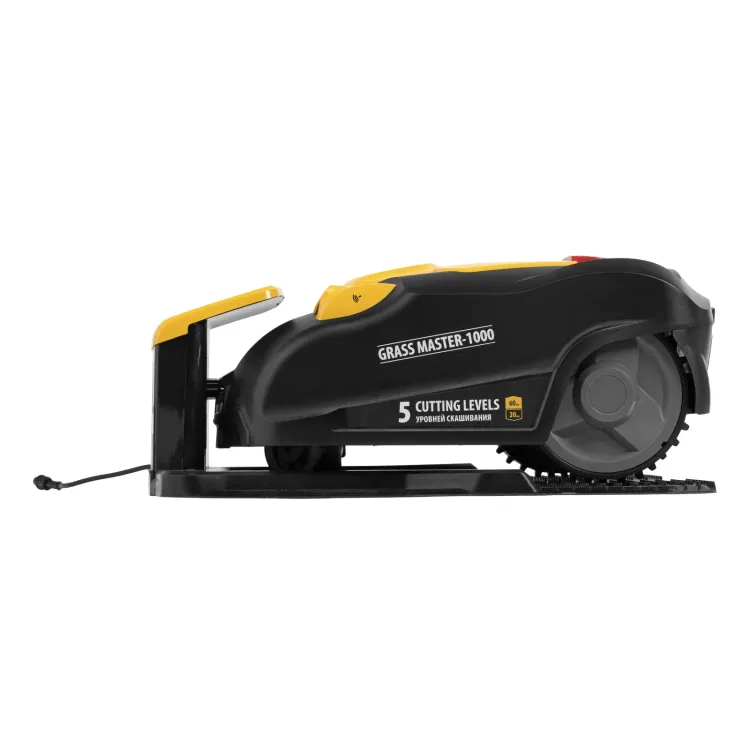 Робот-газонокосилка Grass Master 1000, ультразвуковой датчик, 3 Ач, LCD дисплей, Wi-Fi // Denzel купить в Урае