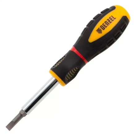 Отвертка комбинированная Denzel, SL3/16&quot;-PH1, SL1/4&quot;-PH2, 3-х компонентная рукоятка, 7713381 купить в Урае