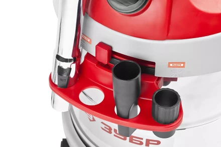 Пылесос ЗУБР сухая и влажная уборка, нержавеющая сталь, усиленное основание, розетка до 2000Вт, 30л, 1400Вт ЗППУ-1400-30 купить в Урае