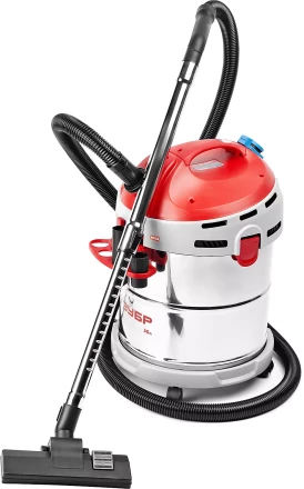 Пылесос ЗУБР сухая и влажная уборка, нержавеющая сталь, усиленное основание, розетка до 2000Вт, 30л, 1400Вт ЗППУ-1400-30 купить в Урае