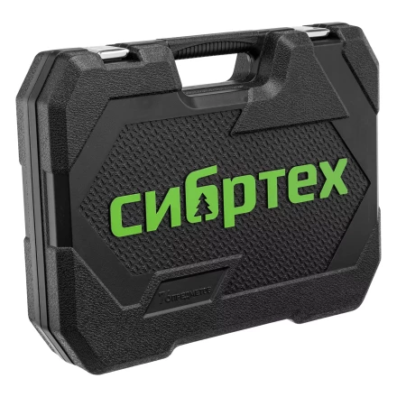 Набор инструментов Сибртех 13394, 1/2&quot;, 1/4&quot;, пластиковый кейс 76 предметов купить в Урае