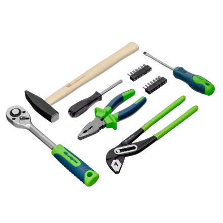 Набор инструментов Сибртех 13394, 1/2&quot;, 1/4&quot;, пластиковый кейс 76 предметов купить в Урае