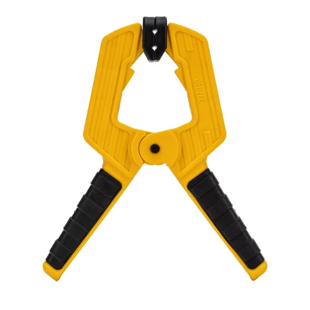 Струбцина клещеобразная Denzel, усиленная 80 х 60 мм, двухкомпонентные рукоятки, 20797 купить в Урае