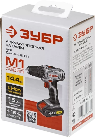 Аккумуляторная батарея Li-Ion 14.4 В M1 АКБ-14.4-Ли 15М1 серия МАСТЕР купить в Урае