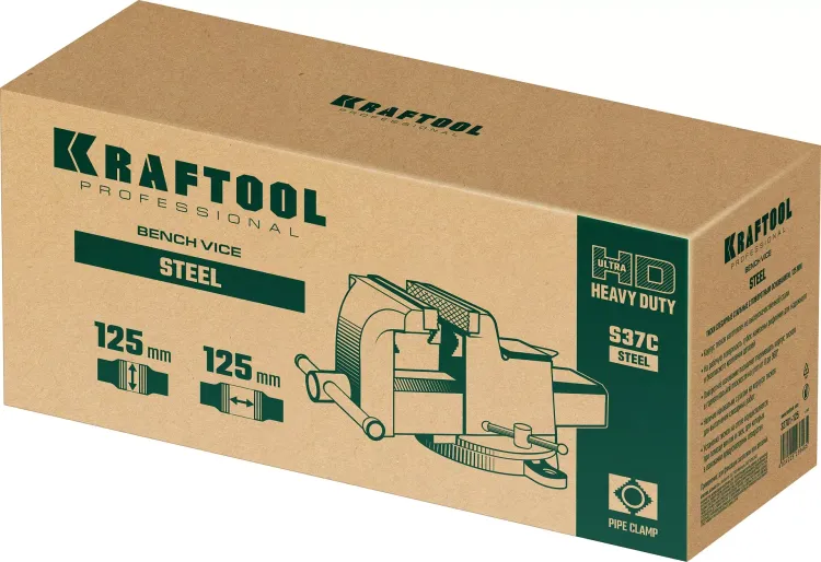 Тиски KRAFTOOL STEEL стальные 32701-125 купить в Урае